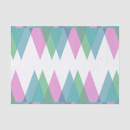 Papel De Seda Triángulos rosas y verdes