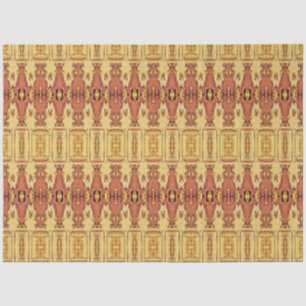 Papel De Seda Tribal Western Rust Pattern Bull Skull