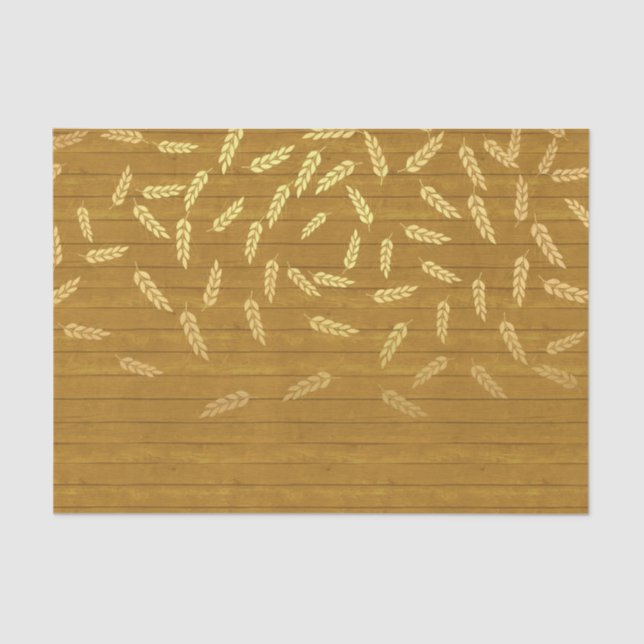 Papel De Seda Trigo otoñal de oro (Anverso)