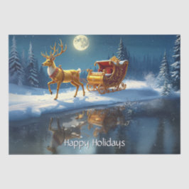 Papel De Seda Trineo de Navidad de Reno Festejo