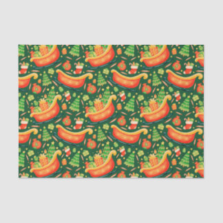 Papel De Seda Trineo y decoraciones festivas de Navidad de Papá