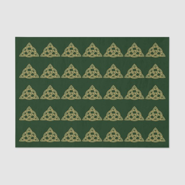 Papel De Seda Trinity Knot Green Tissue Paper (Anverso)