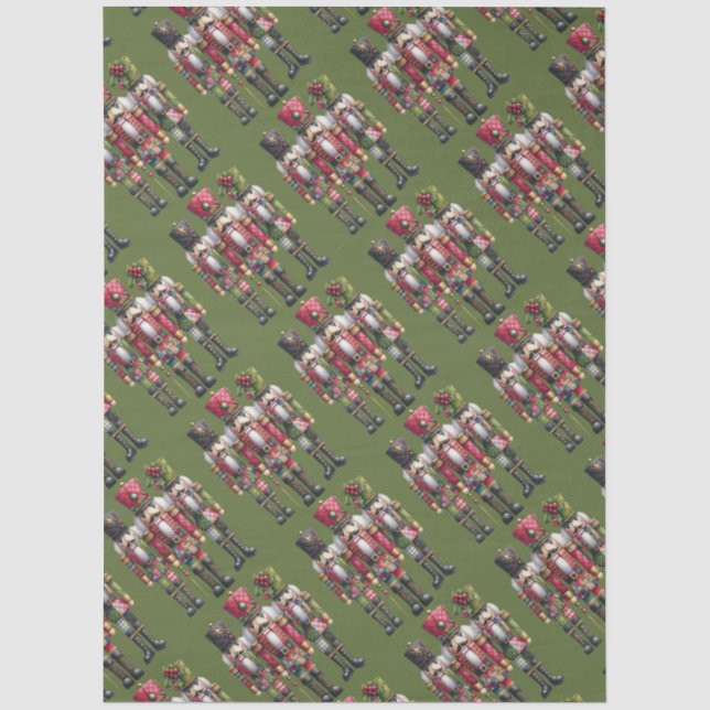Papel De Seda Trío de Cascanueces Navideños de Patchwork Caprich (Anverso)