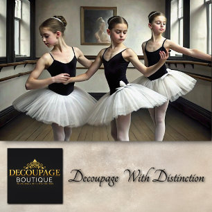Papel De Seda Trío en tul Bailarina Decoupage