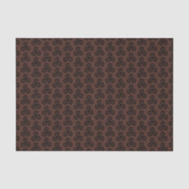 Papel De Seda Triple Espiral Celta Triple Triskele en Marrón