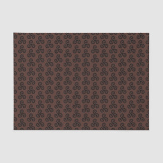 Papel De Seda Triple Espiral Celta Triple Triskele en Marrón