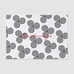 Papel De Seda Triple espiral negra Thunder_Cove