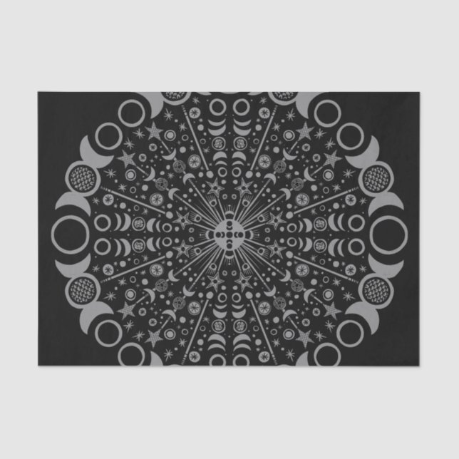 Papel De Seda Triple luna Mandala (Anverso)