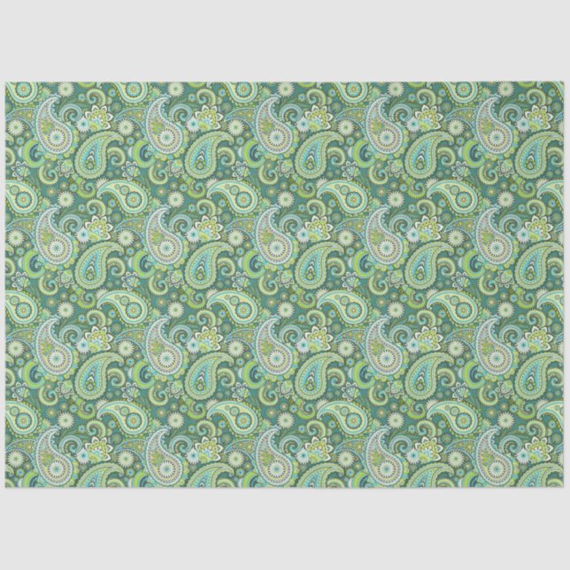 Papel De Seda Trippy Hippy Retro Paisley (Anverso)