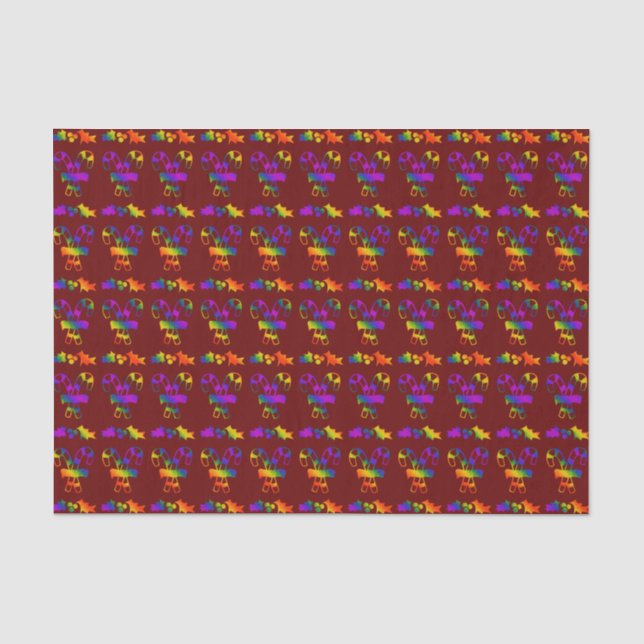 Papel De Seda Trippy Holly Canes (Anverso)