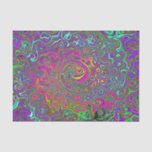 Papel De Seda Trippy Pink Hot Pink Resumen Remo Liquido Swirl Re