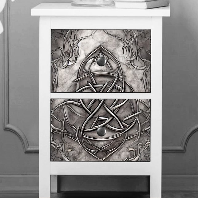 Papel De Seda Triquetra Trinity Knot Silvery Faux Metalizado (Subido por el creador)