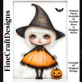 Papel De Seda Triste Trick Trete Cute Whimsical Doll M7 Decoupag