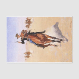 Papel De Seda Trooper of the Plains (Cowboy Horse Rider)