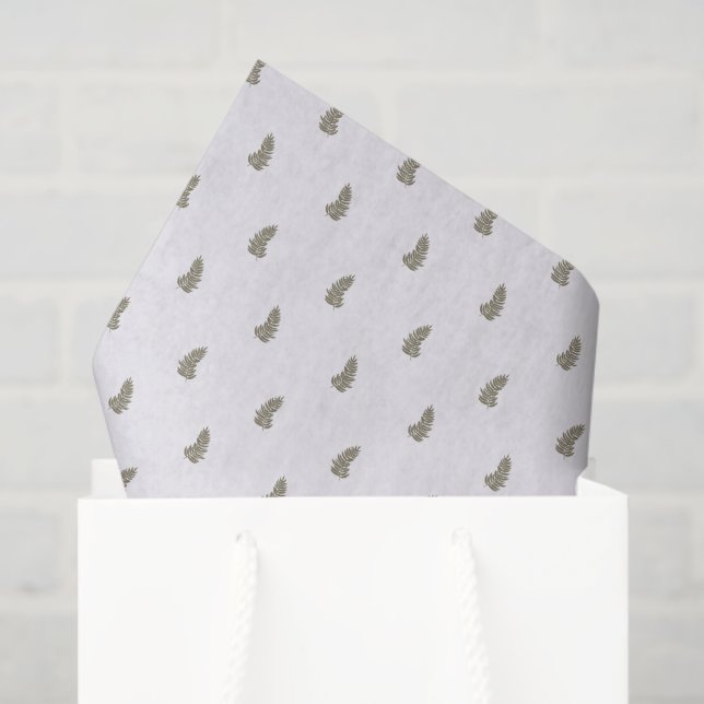 Papel De Seda Tropical Christmas Sage Green White Palm Leaf (Bolsa de regalo)