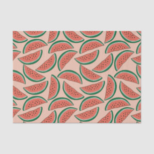 Papel De Seda Tropical de verano verde rosa colorido de sandía
