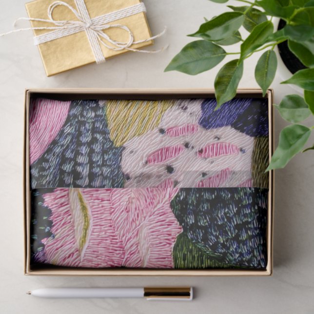 Papel De Seda Tropical Modernism Floral (Regalo )