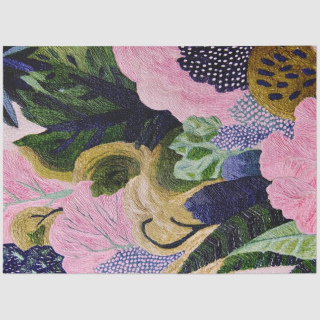 Papel De Seda Tropical Modernism Floral (Anverso)