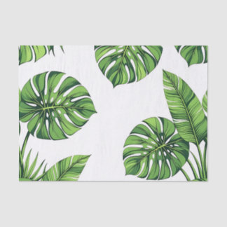 Papel De Seda Tropical Monstera Leaves Seamless Pattern Green