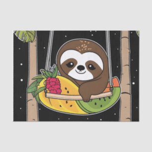Papel De Seda Tropical Sloth Happy