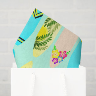 Papel De Seda Tropical Surfboards Ilustrado