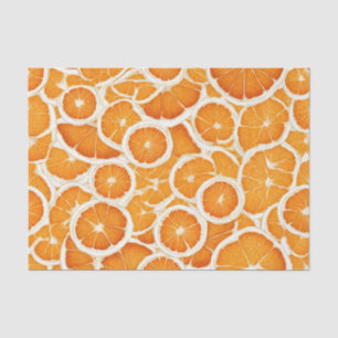 Papel De Seda Trozos de fruta naranja
