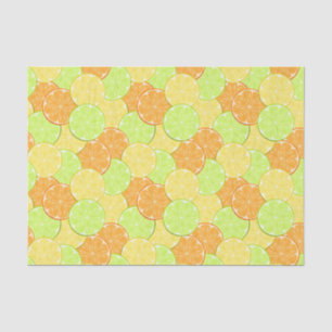 Papel De Seda Trozos de naranja, limón, lima