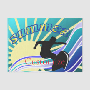 Papel De Seda Trueno divertido de surf de verano