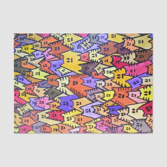 Papel De Seda TSP - 0061 - GATOS - papel seda (Anverso)