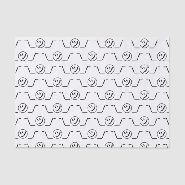 Papel De Seda Tsu Kana Shrug Emoticon ¯\_ ㋡_/ Ø Kaomoji japonés (Anverso)