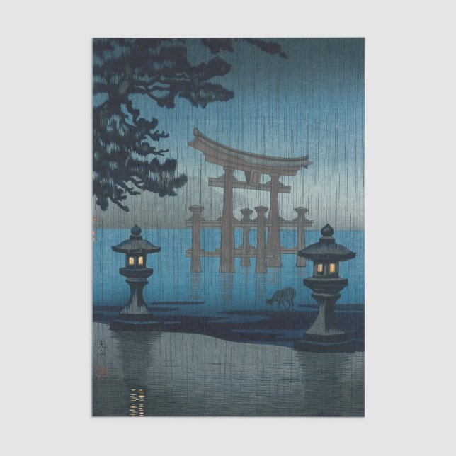 Papel De Seda Tsuchiya Koitsu - Miyajima bajo la lluvia (Subido por el creador)
