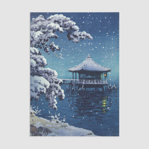 Papel De Seda Tsuchiya Koitsu - Nieve sobre el Ukimido en Katada