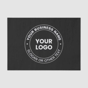 Papel De Seda Tu Logotipo Texto y Elementos Modernos Editables