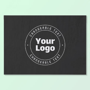 Papel De Seda Tu logotipo y plantilla de texto editable Negro