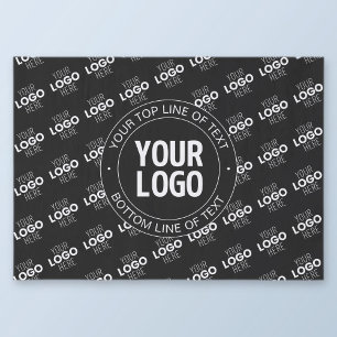 Papel De Seda Tu logotipo y texto personalizable con patrón de l