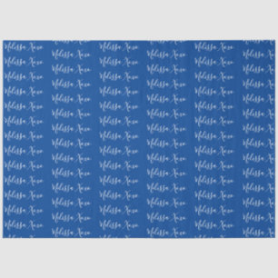Papel De Seda Tu Nombre Azul Oscuro