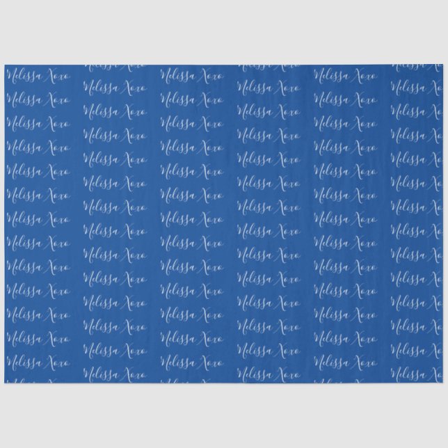 Papel De Seda Tu Nombre Azul Oscuro (Anverso)
