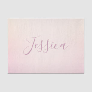Papel De Seda Tu nombre Elegante escritura suave con sombreado