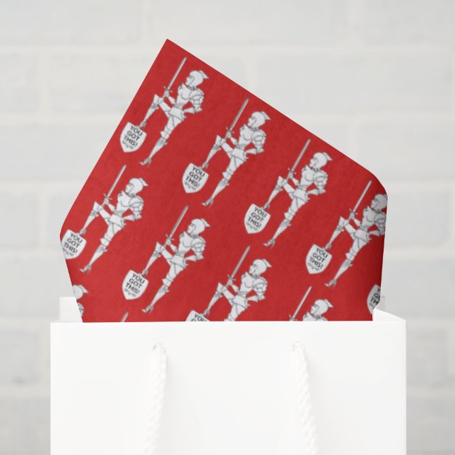 Papel De Seda “¡Tú Puedes!”” Traje de Armadura  (Bolsa de regalo)