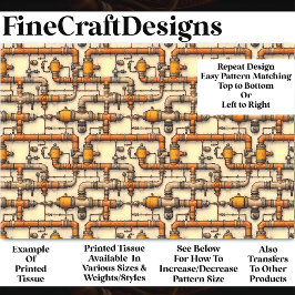 Papel De Seda Tuberías Industriales Steampunk Patrón BM6 Decoupa