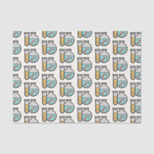 Papel De Seda Tubo de prueba de química y patrón de vaso