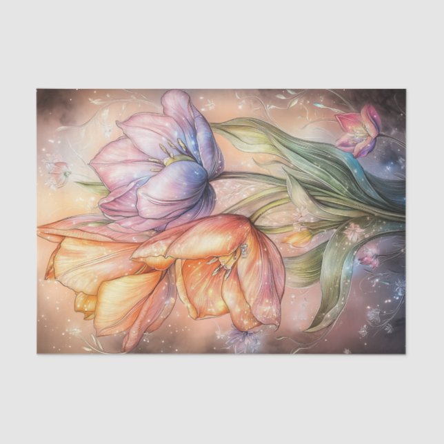 Papel De Seda Tulip Flowers (Anverso)