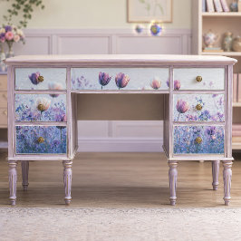 Papel De Seda Tulipán Lavanda Brumoso Decoupage
