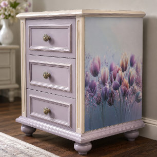 Papel De Seda Tulipán Lavanda Brumoso Decoupage