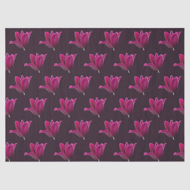 Papel De Seda Tulipán rosa oscuro (Anverso)