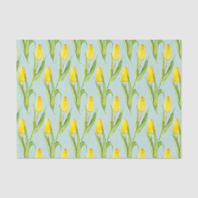 Papel De Seda Tulipanes amarillos (Anverso)