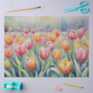 Papel De Seda Tulipanes bonitos de primavera