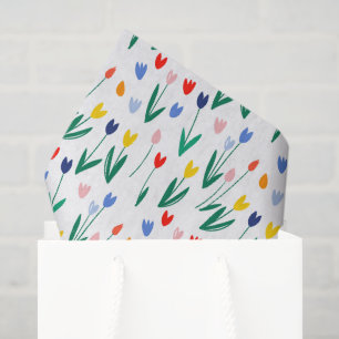 Papel De Seda Tulipanes Coloridos