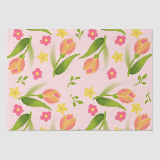 Papel De Seda Tulipanos de barba (Anverso)