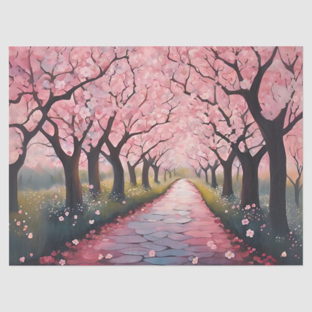 Papel De Seda Túnel de Flor de Cerezo (Anverso)